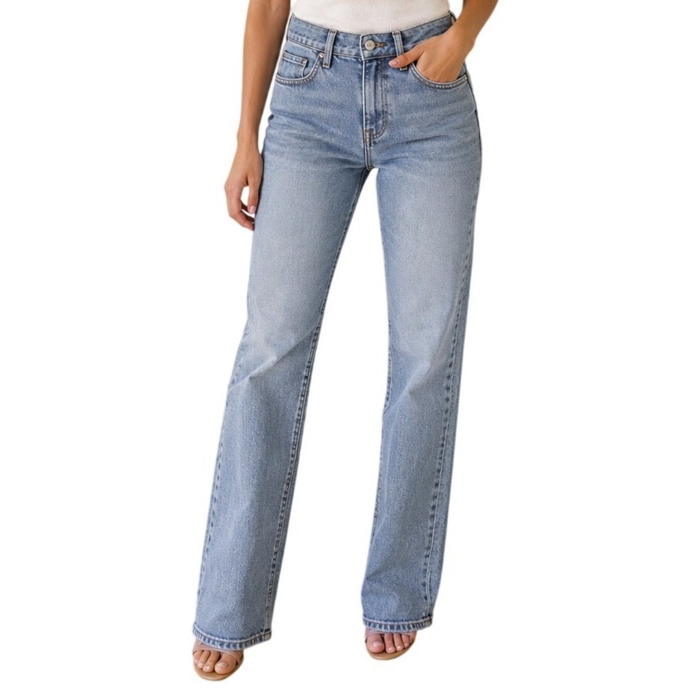 7 For All Mankind  Blue Acid Wash‎ Kimmie Bootcut Women's 26 x 23.5” inseam